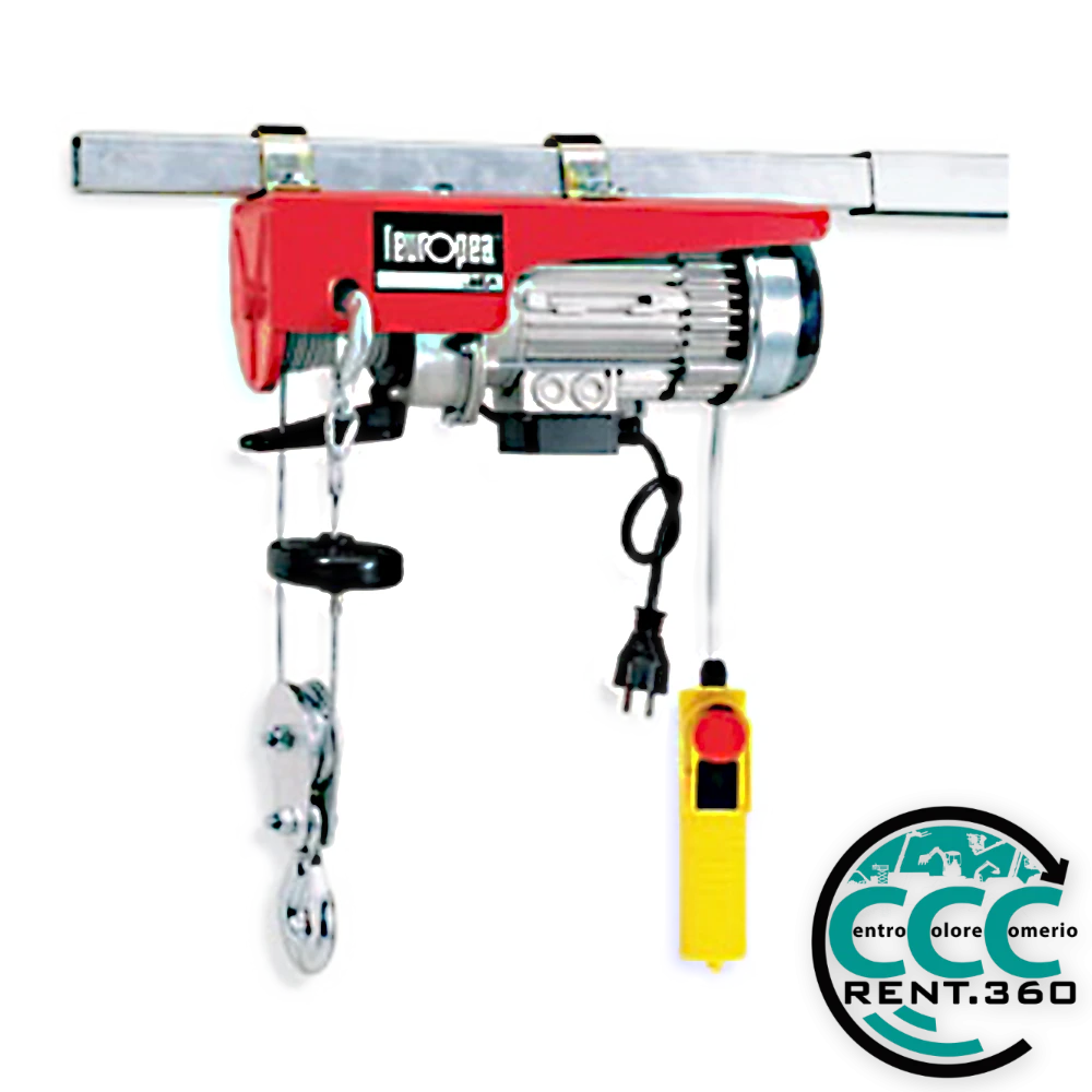 Paranco Elettrico 220V 200 Kg 25 Mt