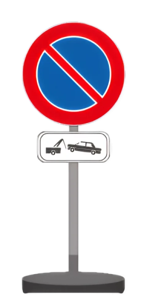 Cartello Stradale Trasportabile Divieto Sosta Cantieri